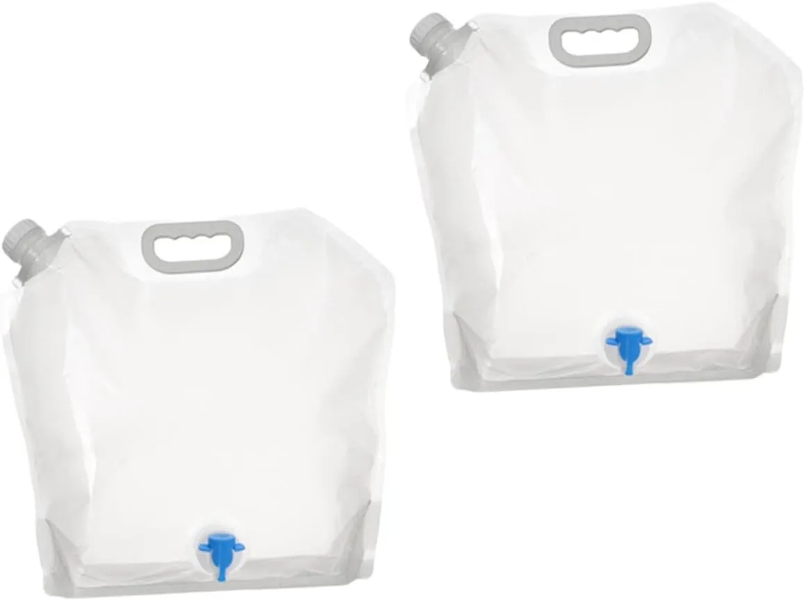 GALPADA 2pcs Portable Water Bag Collapsible Water Storage Pouch Hiking Bag for Outdoor Sports Foldable 10l Capacity