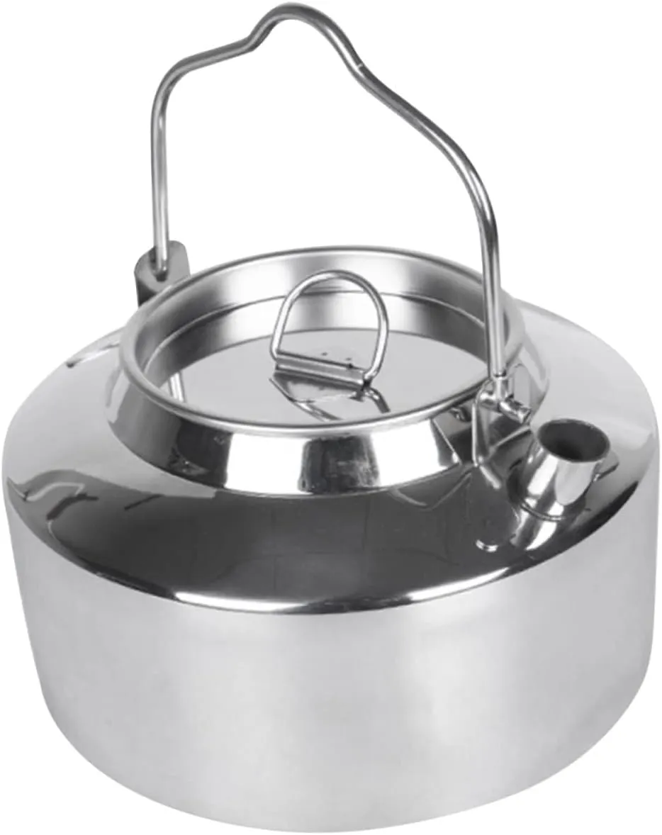 GALPADA Camping Kettle Hot Pot Camping Stove Gas Portable Infuser Tent Cookware Camping Accessories Dispenser Car Heater Electric Kettle Kettles Electric Stoves Air Silver Stainless Steel