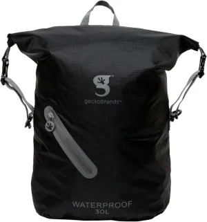 geckobrands Lightweight 30L Waterproof Backpack - Lightweight Watertight Outdoor Bag Hiking Traveling Light Water Activities