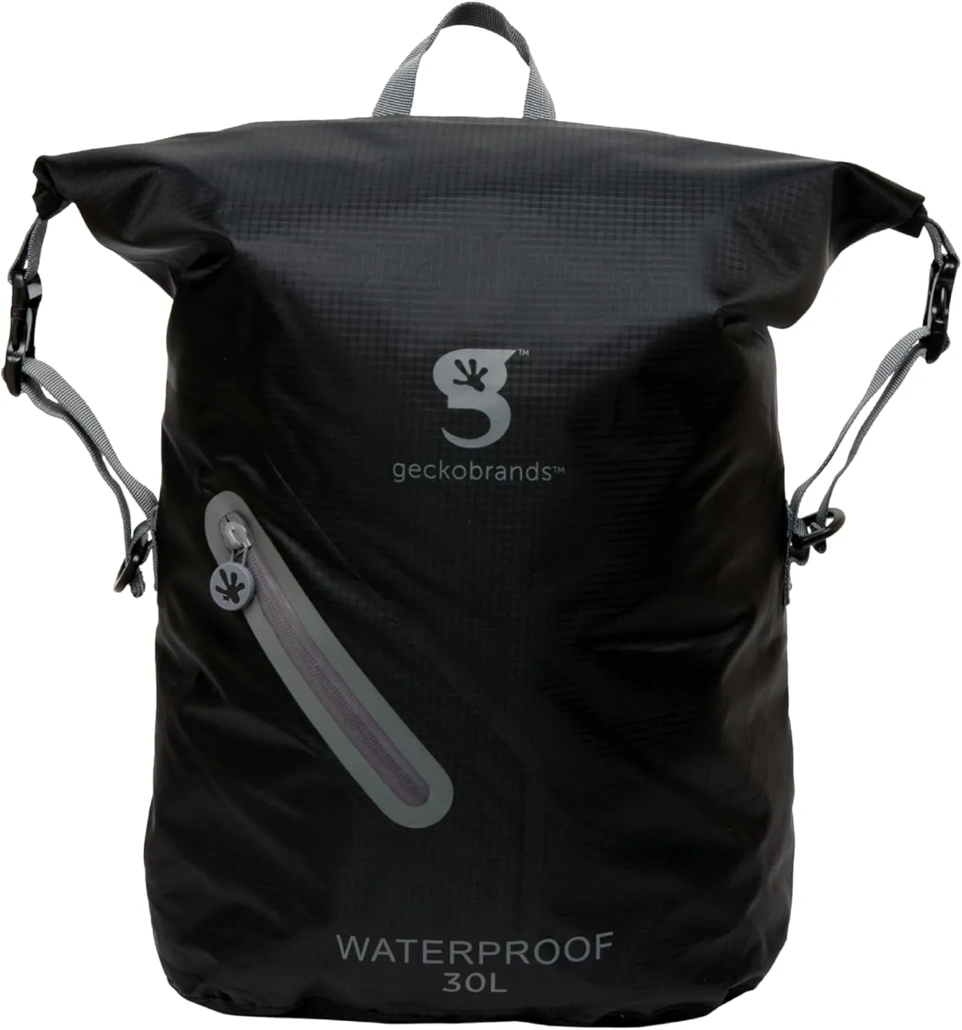 geckobrands Lightweight 30L Waterproof Backpack - Lightweight Watertight Outdoor Bag Hiking Traveling Light Water Activities