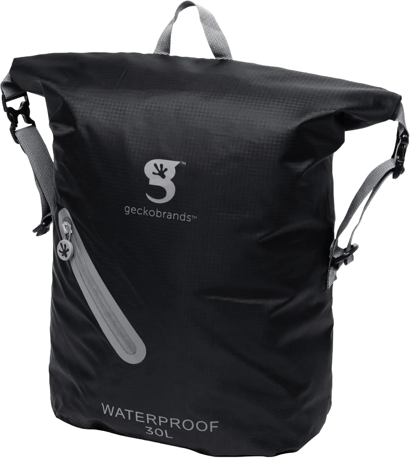 geckobrands Lightweight 30L Waterproof Backpack - Lightweight Watertight Outdoor Bag Hiking Traveling Light Water Activities