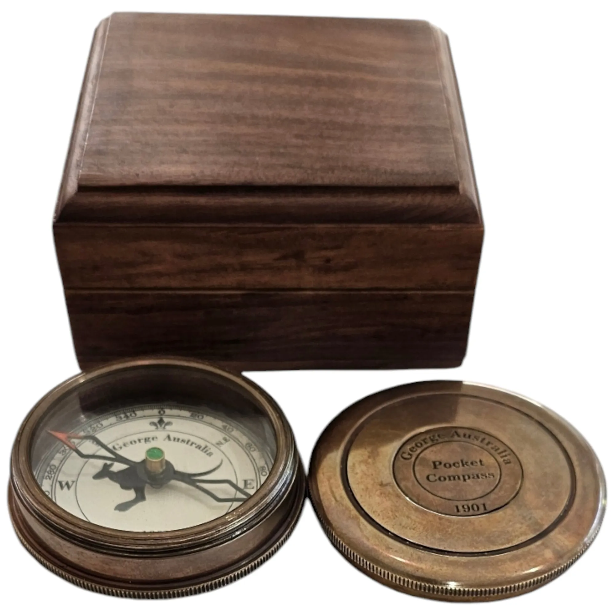 George Australia 1901 Kangaroo Compass | Custom Engraved Brass Antique Replica