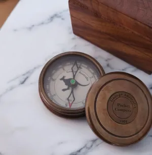 George Australia 1901 Kangaroo Compass | Custom Engraved Brass Antique Replica