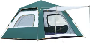 GeRRiT Full Waterproof Holiday Family Tent for 3-4 Persons, Pop Up Tent Waterproof Sun Shade Anti UV for Beach/Hiking/Backpacking/Fishing Instant 4 Season Sun Shelter