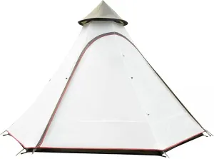 GeRRiT Tents for Camping 4 Person, Waterproof Pyramid Teepee Tent Adult Tent Waterproof Double Layers Indian Tent Yurt Tent Tower Post Bell Tent for Outdoor Family Trip Hello