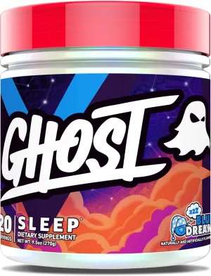 GHOST Sleep Dietary Supplement, Blue Dream - Recovery & Rest with Premium Ingredients Including Melatonin, Colostrum & Ashwagandha – Supports Sleep Quality - Gluten-Free & Sugar-Free