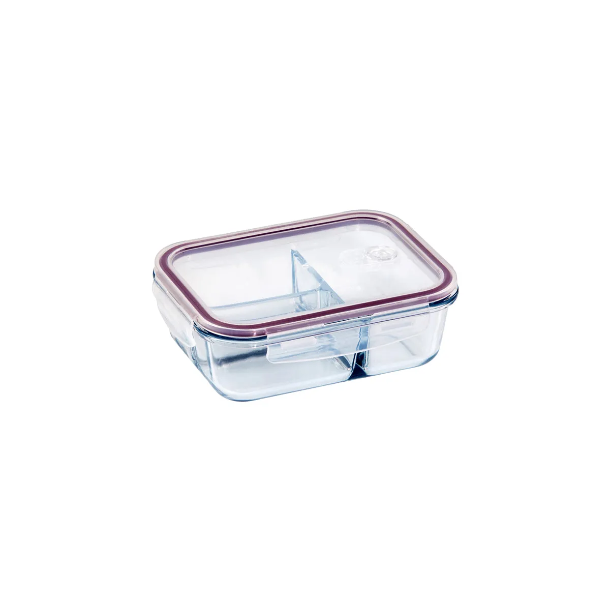 Glass Containers 3 Divider Rectangular 1000ml