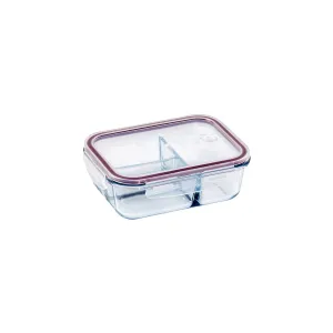Glass Containers 3 Divider Rectangular 1000ml