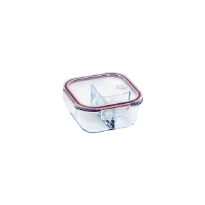 Glass Containers 3 Divider Square 800ml