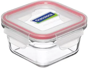 Glasslock Oven Safe Container 405ml Square Red