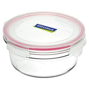 Glasslock Oven Safe Container 450ml Round Red