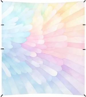 Gray Tie-dye Background Rainbow Colors Foldable Beach Tent UPF50  Protection Lightweight Outdoor Sun Shade Includes Sand Shovel, Sandbags, Stability Poles for Camping, Picnics, Backyard