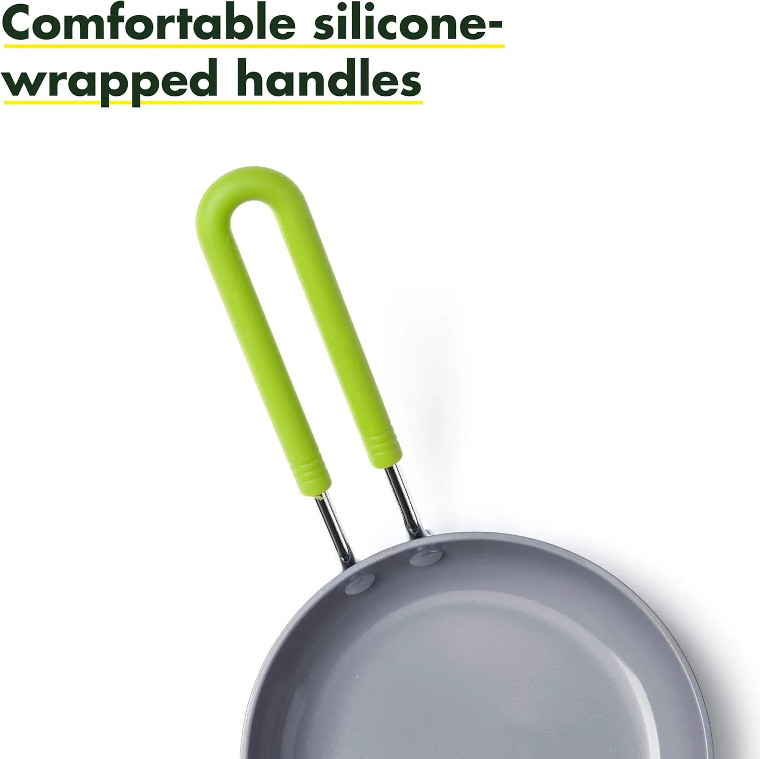 GreenPan Mini Healthy Ceramic Nonstick, 5" Round Egg Pan, PFAS-Free, Dishwasher Safe, Stay Cool Handle, Black