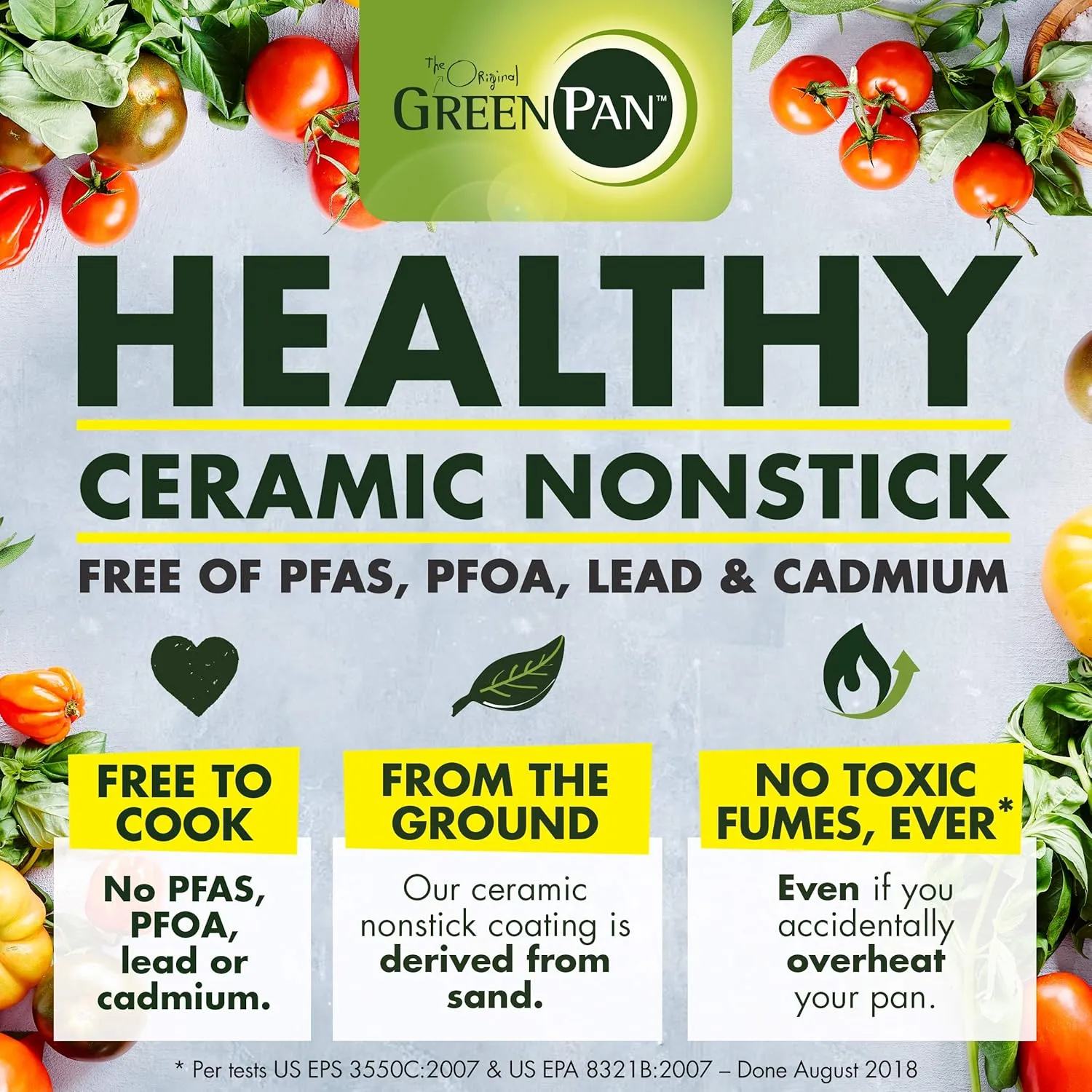 GreenPan Mini Healthy Ceramic Nonstick, 5" Round Egg Pan, PFAS-Free, Dishwasher Safe, Stay Cool Handle, Black
