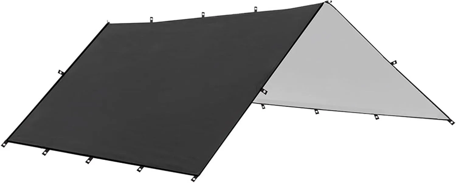 Hammock Rain Fly, Camping Tent Tarp Multifunctional Rain Sun Proof Traveling Awning with Ground Nails, Large Shelter for Outdoor Camping, Picnics, Hiking (L)