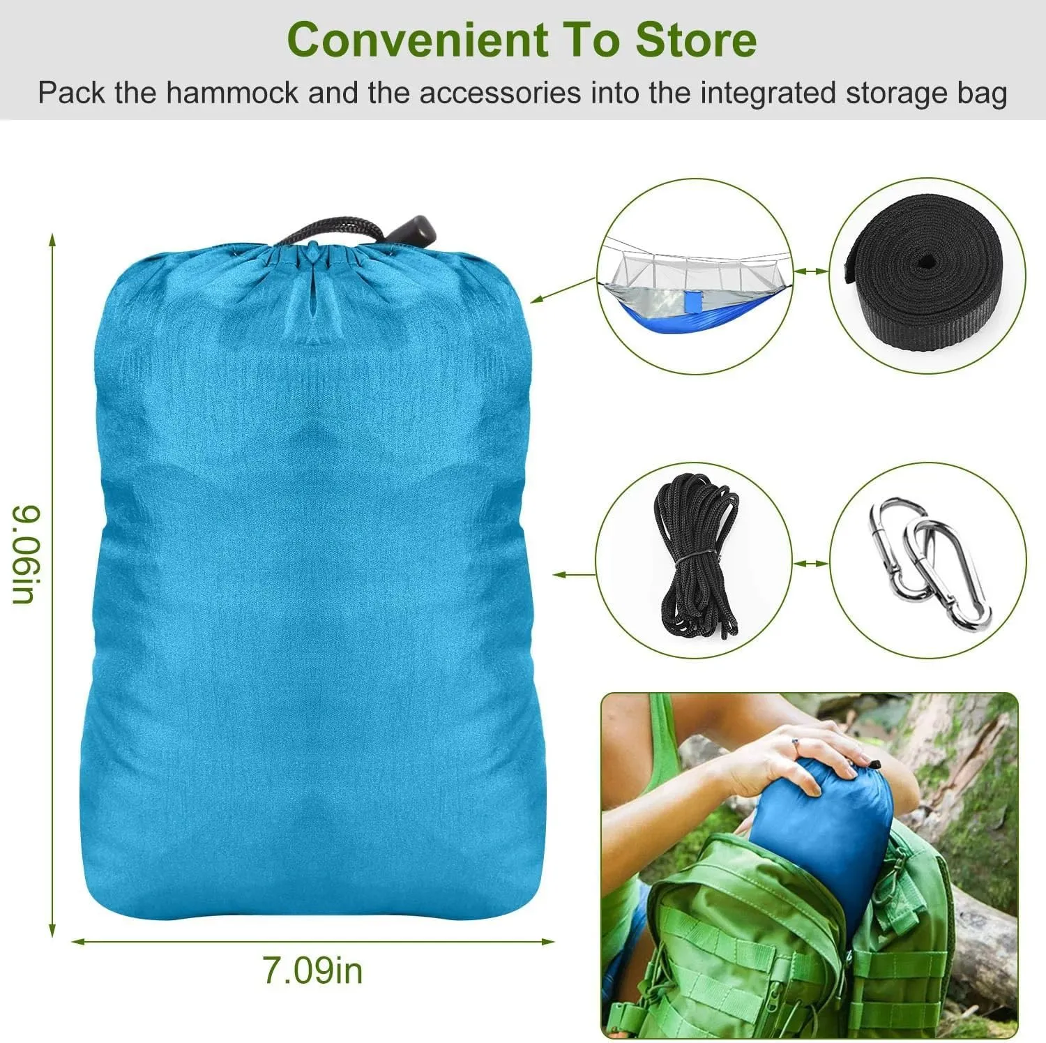 Hammock with Mosquito Net Lightweight Jungle Hammock for Trekking, Backpacking, Nylon Travel Hammock with Mosquito for Travel, Garden, Hiking, Survival (Color : F)