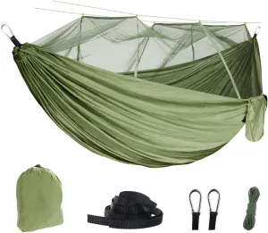 Hammock with Mosquito Net Lightweight Jungle Hammock for Trekking, Backpacking, Nylon Travel Hammock with Mosquito for Travel, Garden, Hiking, Survival (Color : F)