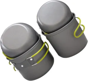 HANABASS 1set Outdoor Cookware Portable Picnic Cooking Pot Multi-Purpose Lid for Camping Hiking BBQ and Outdoor Activities -Skid Handle for Firm Grip Suitable for People