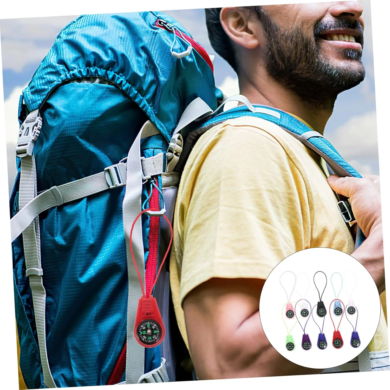 HANABASS Hiking Pocket Compass Acrylic Mini Outdoor Compass Abs Compass Hiking Survival Outdoor Accessories