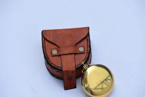 Handmade Brass Personalized Compass – Backpacking & Hiking Navigation Gift for Son, Best Man, Graduation, Birthday, or Back to School Adventure Camping, Hunting, Sailing, or Travel Keepsake