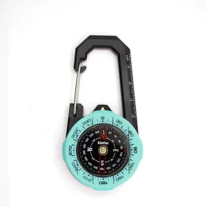 Hanging Button Pointer Type Compass Two Sets of Indexing Systems to Meet Different Needs Design Waterproof Carabiner Outdoor Compass (Color : B)