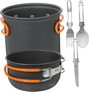Happyyami Kit Camper Aluminum Alloy Silverware Grey Seasoning