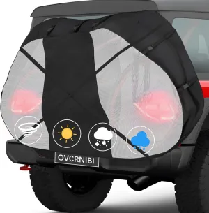 Heavy Duty Bicycle Cover for Transport on Rack, Electric Bike Cover with Two Elastic Straps