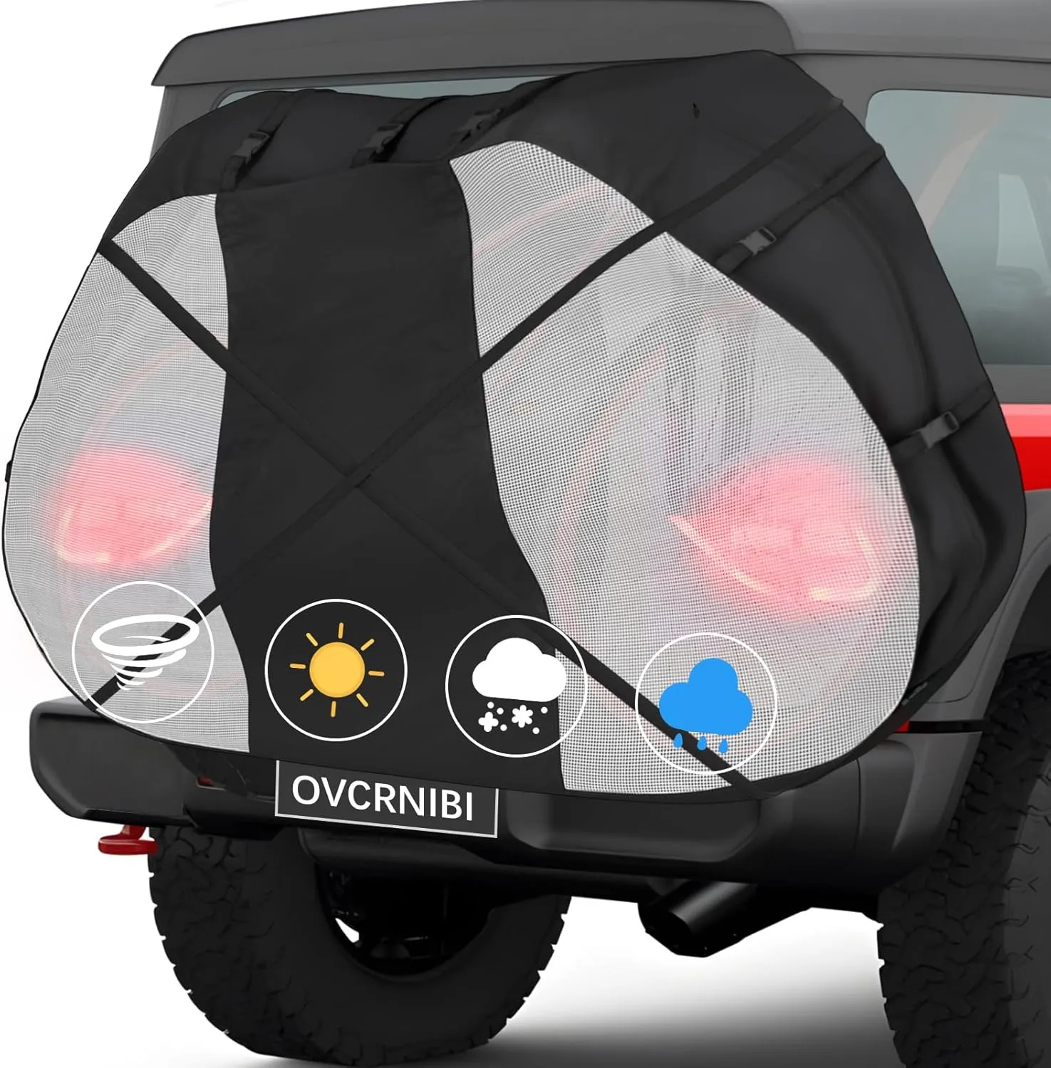 Heavy Duty Bicycle Cover for Transport on Rack, Electric Bike Cover with Two Elastic Straps