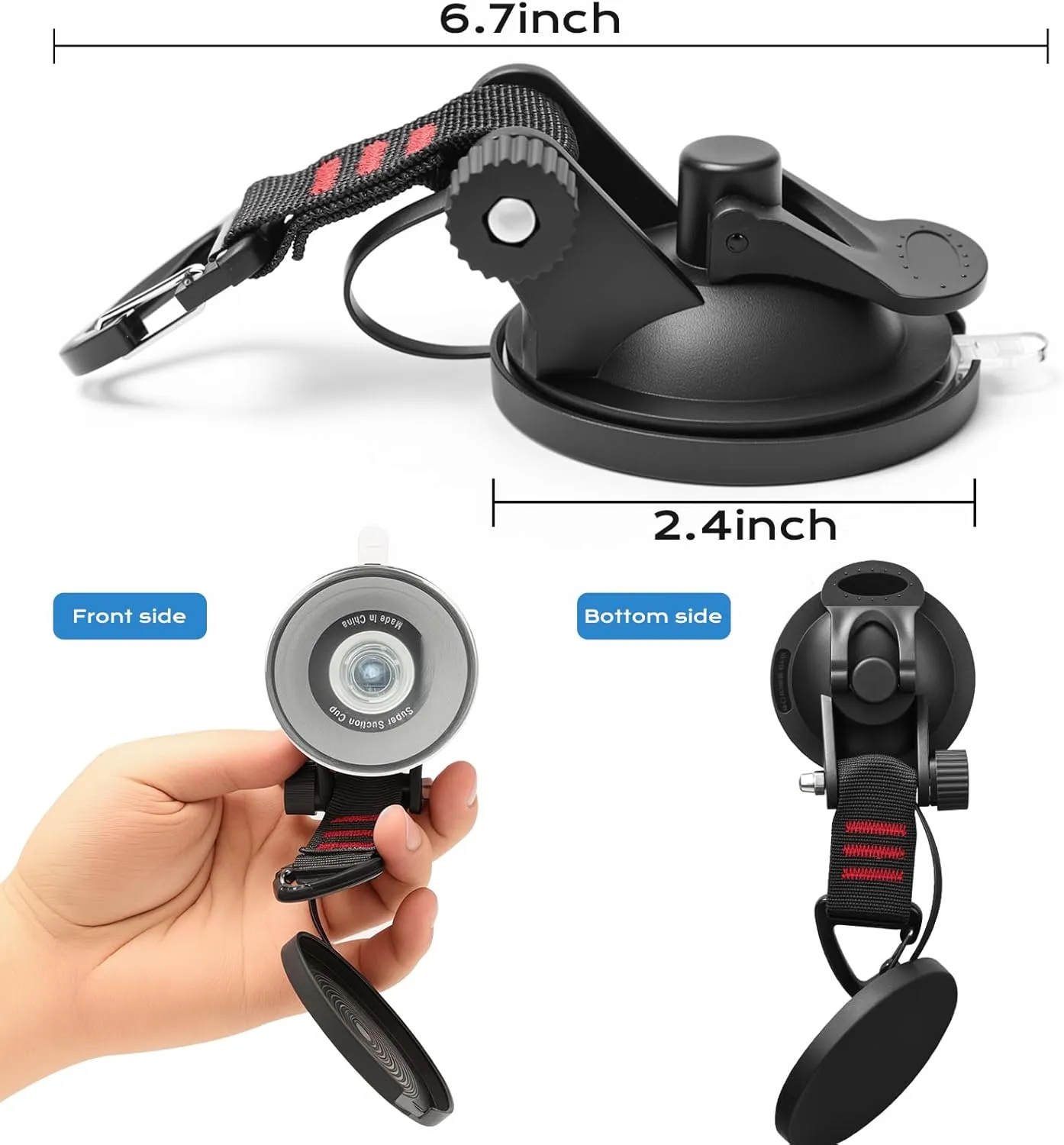 Heavy Duty Suction Cup Hooks - Super Strong Car Camping Accessories for SUV/Tent/Glass, Secure Window Hooks for Campers.