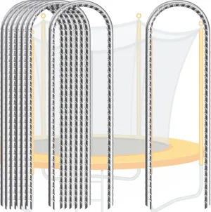 Heavy Duty U-Shaped Rebar Stakes, 12in (8 Pack) - Ideal for High Wind, Camping, Tent & Trampoline Accessories