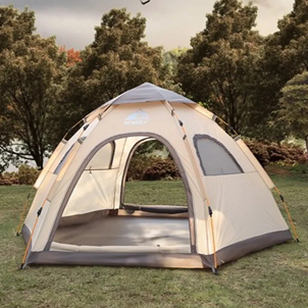Hewolf Automatic 4 person Hexa Tent - Tan