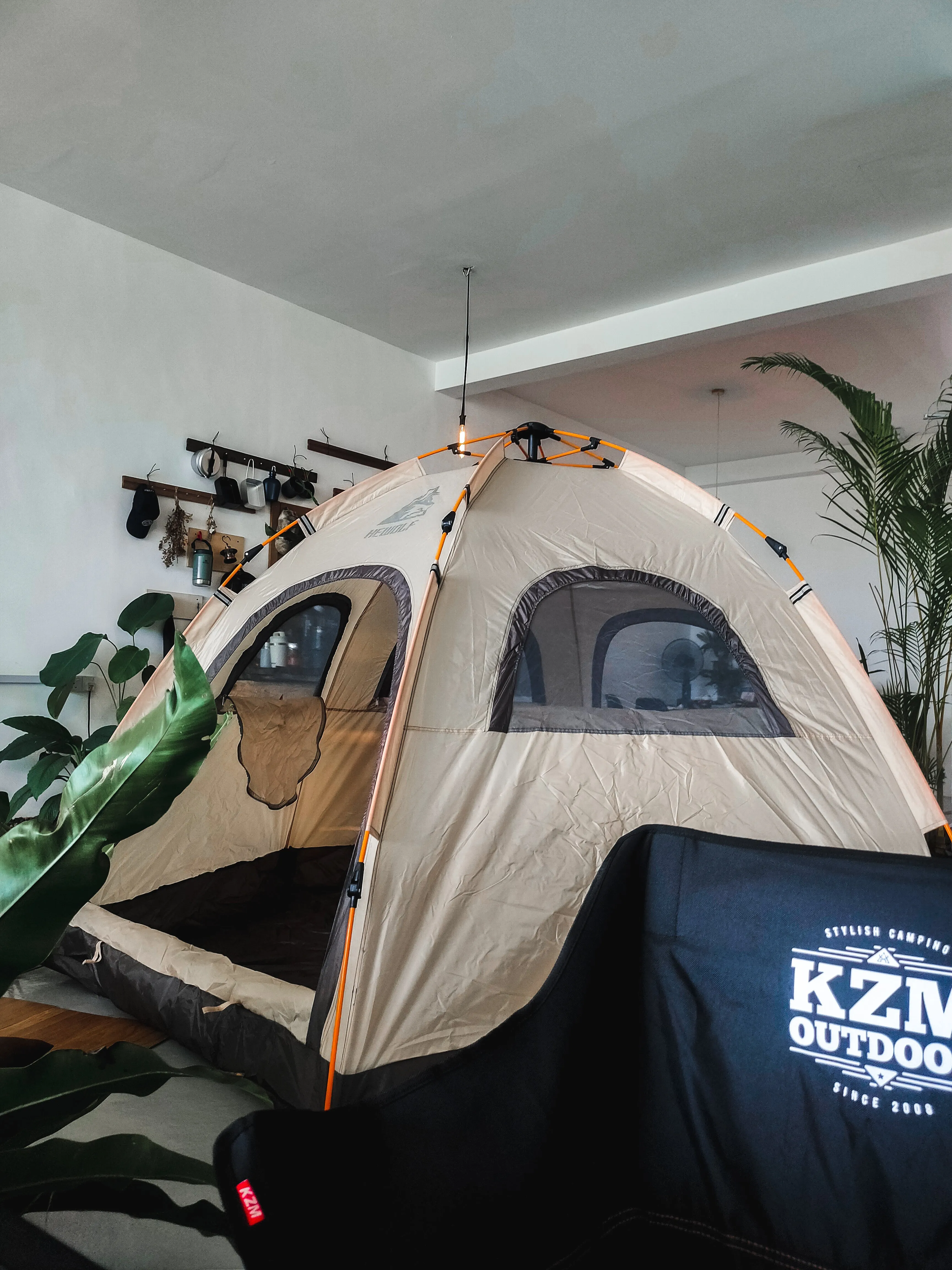 Hewolf Automatic 4 person Hexa Tent - Tan