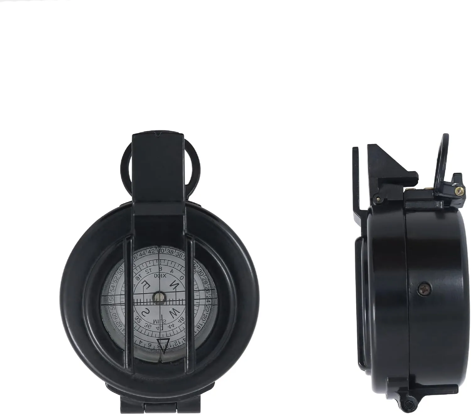 High Accuracy Military Compass - Shockproof, Waterproof & Sandproof with Phosphorescent Glow for Navigation, Survival, Hiking & Orienteering - US Military Grade Handheld Compass for Outdoor Adventures