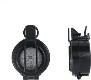 High Accuracy Military Compass - Shockproof, Waterproof & Sandproof with Phosphorescent Glow for Navigation, Survival, Hiking & Orienteering - US Military Grade Handheld Compass for Outdoor Adventures