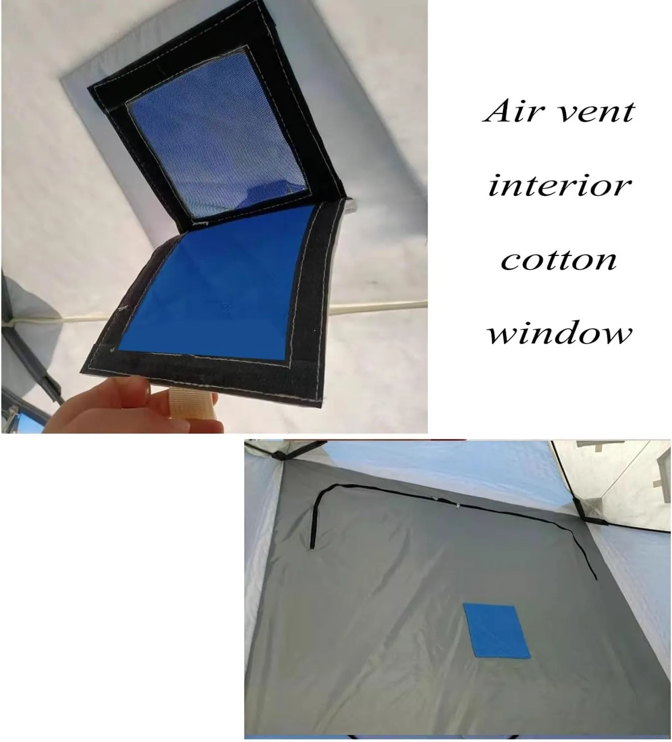 ice Fishing shelter Insulated ice Fishing Tent Thickened Warm, Cold and Rainproof Camping Ice Fishing Tent with Firewood Heater and Chimney(Color:1)