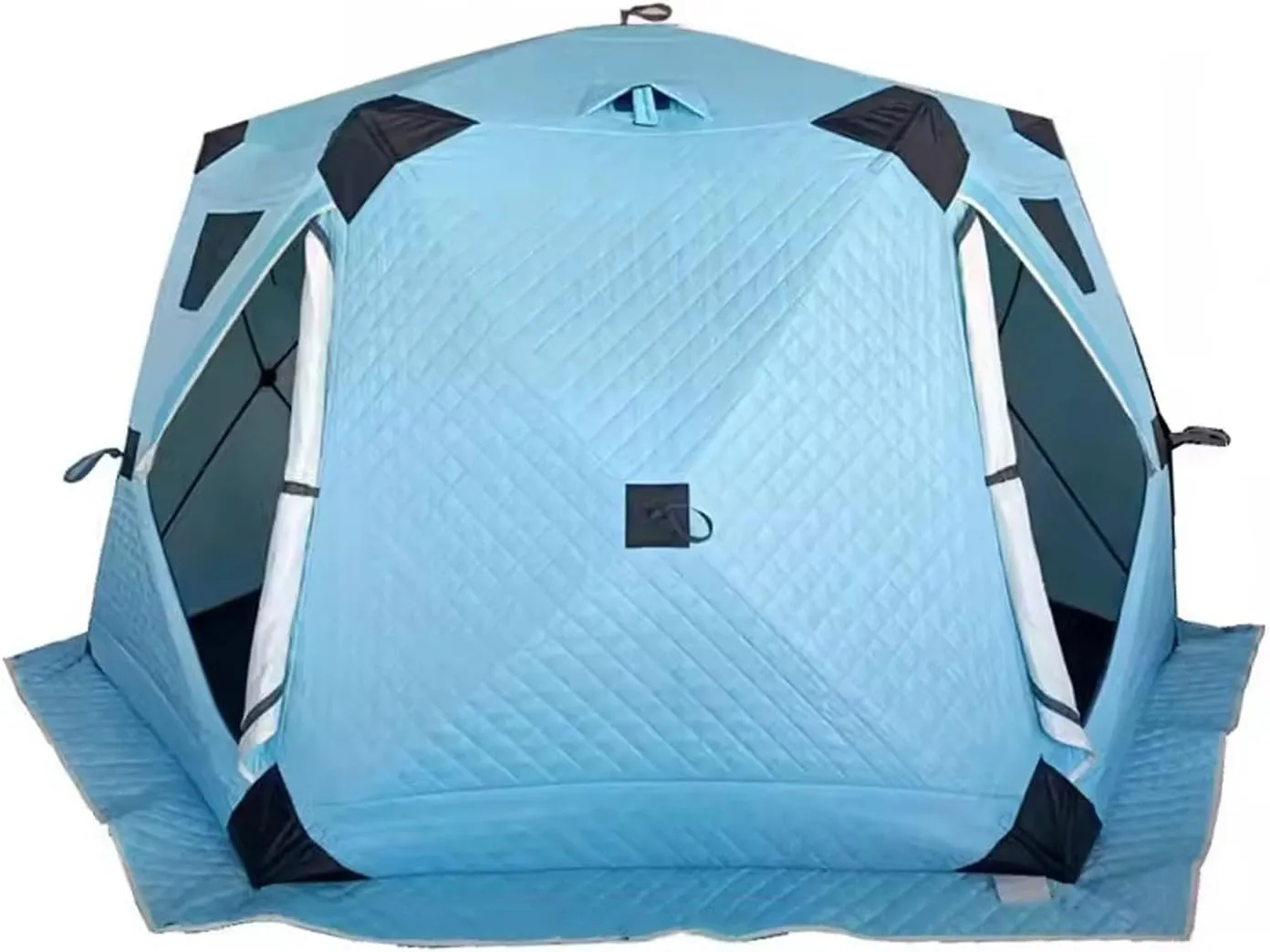 ice Fishing shelter Insulated ice Fishing Tent Thickened Warm, Cold and Rainproof Camping Ice Fishing Tent with Firewood Heater and Chimney(Color:1)