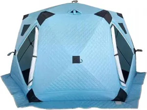 ice Fishing shelter Insulated ice Fishing Tent Thickened Warm, Cold and Rainproof Camping Ice Fishing Tent with Firewood Heater and Chimney(Color:1)