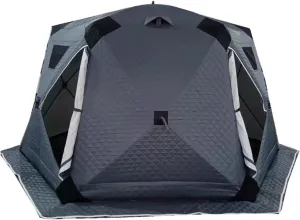 ice Fishing Tent ice Fishing shelter Insulated 3-4 Person Portable Quick-Open Hexagonal Warm and Anti-Cold Ice Fishing Tent with Chimney(Color:5)