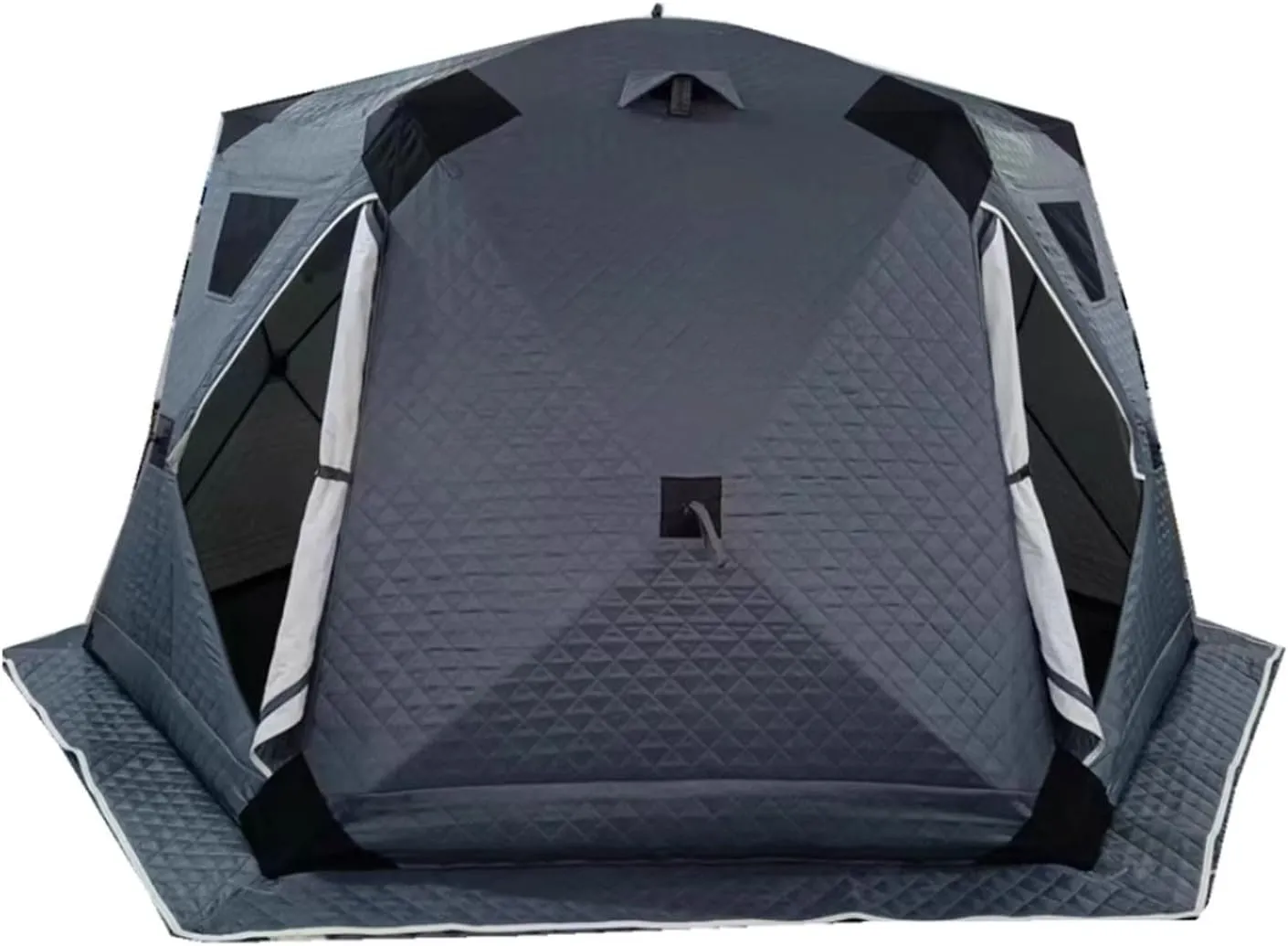 ice Fishing Tent ice Fishing shelter Insulated 3-4 Person Portable Quick-Open Hexagonal Warm and Anti-Cold Ice Fishing Tent with Chimney(Color:5)