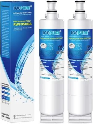 ICEPURE 4396508 Refrigerator Water Filter Replacement for EveryDrop Filter 5, EDR5RXD1, Whirlpool 4392857, NL300, 4396510, 4396509, 4396547, LC400V, 4396510p, WF-NLC240V,PNL240V, 2PACK