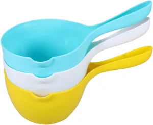 IMIKEYA Elegant Water Ladle Set Collapsible Scoop for Bath Kitchen Garden Ergonomic Handle