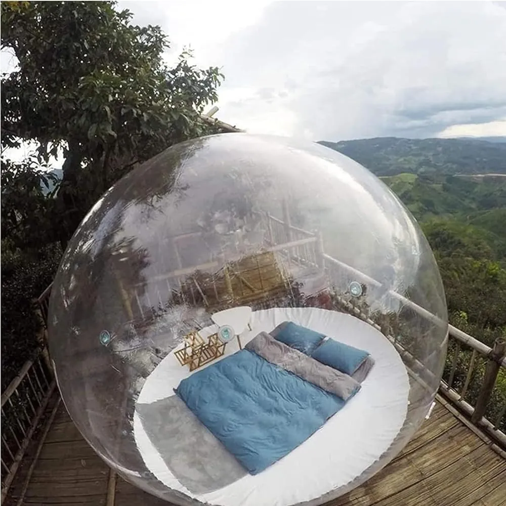 Inflatable Bubble Camping Tent, Outdoor Rainproof Transparent Dome Bubble House Family Backyard Stargazing Outdoor Camping Bubble Tent(4m 13feet)