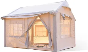 Inflatable Camping Tent with Air Pump, Outdoor Leisure 4.8m2 Easy Setup 4 Season Glamping Tents for Fishing, Camping & Hiking