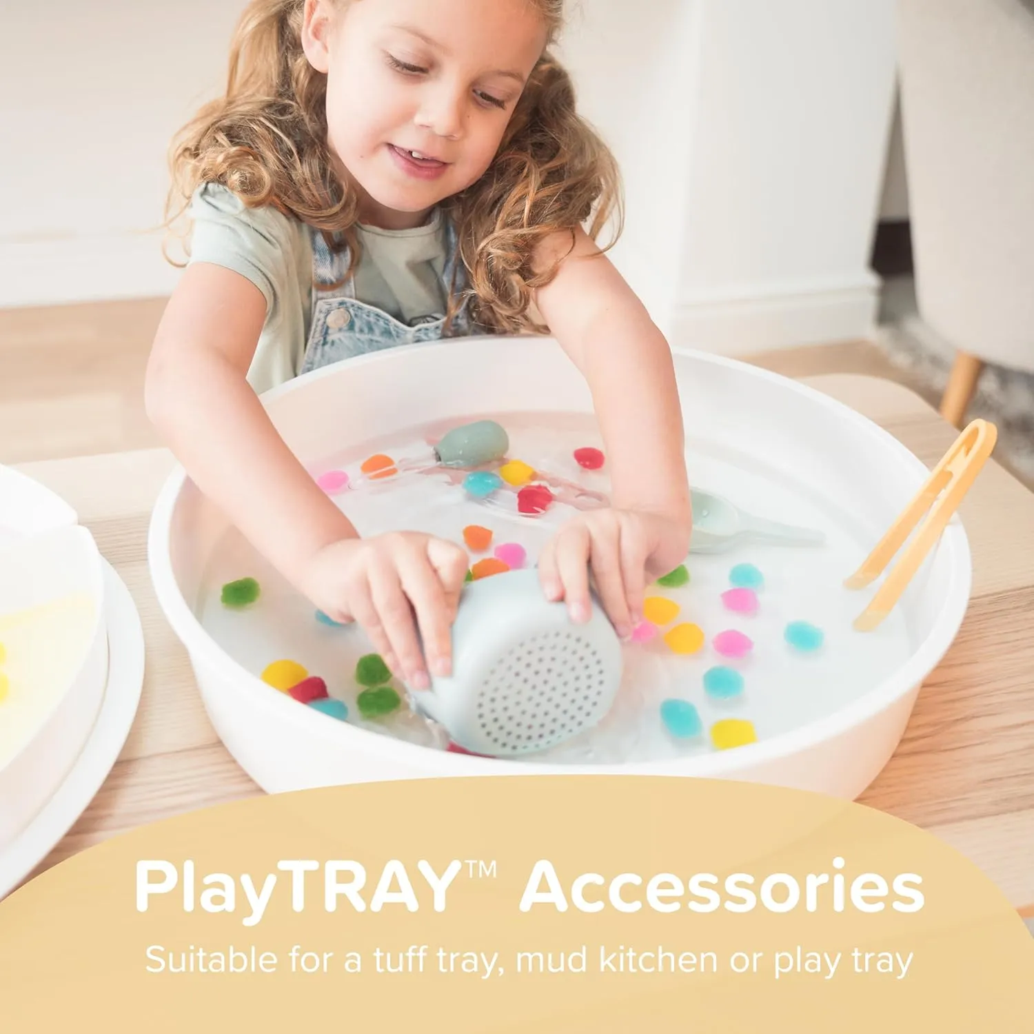 Inspire My Play - 3 x Nesting Bowls and Sieve - Perfect for Sensory PlayTray - Sensory Bin Accessories - Special Education Classroom Supplies - Montessori Education Toys - Natural
