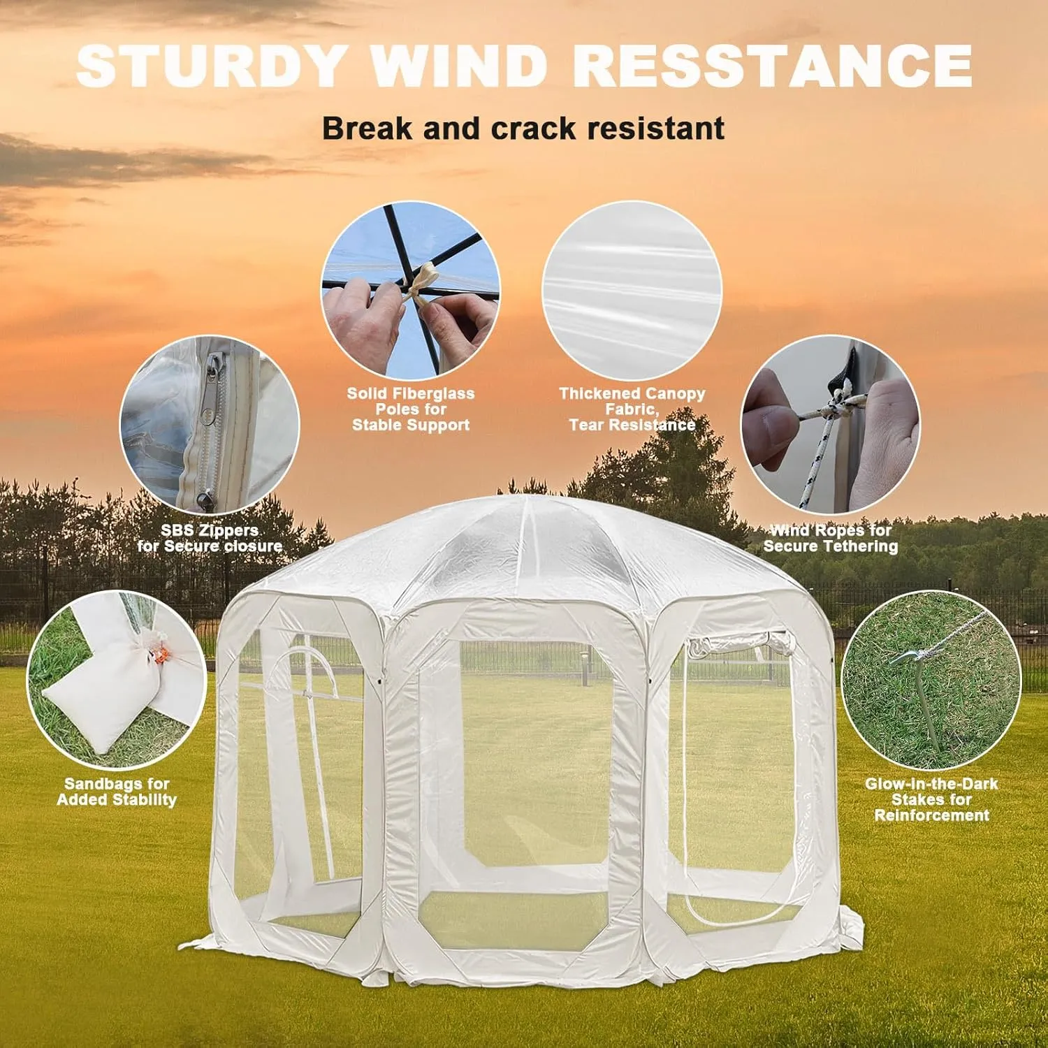 Instant Pop-Up Mesh Camping Tent