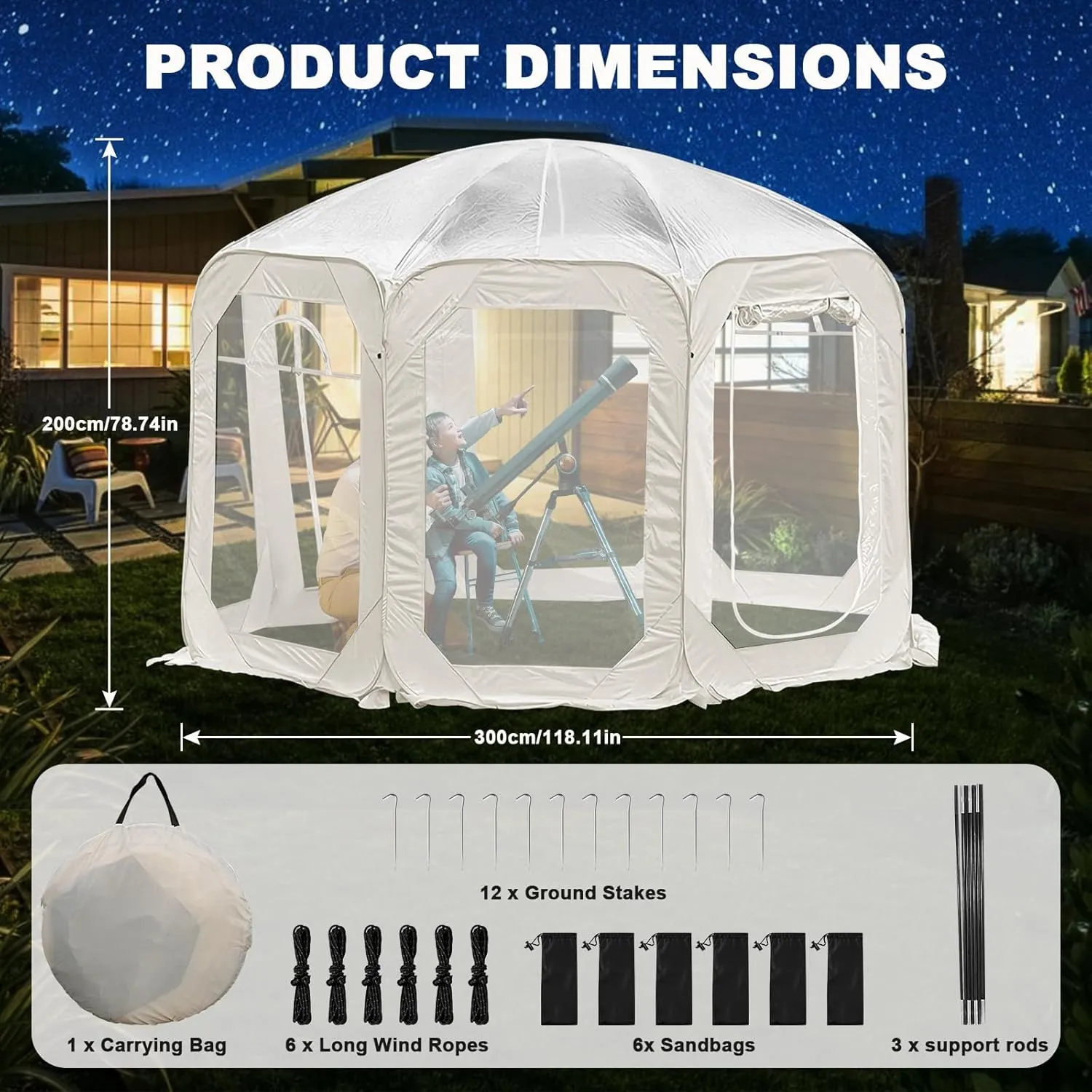 Instant Pop-Up Mesh Camping Tent