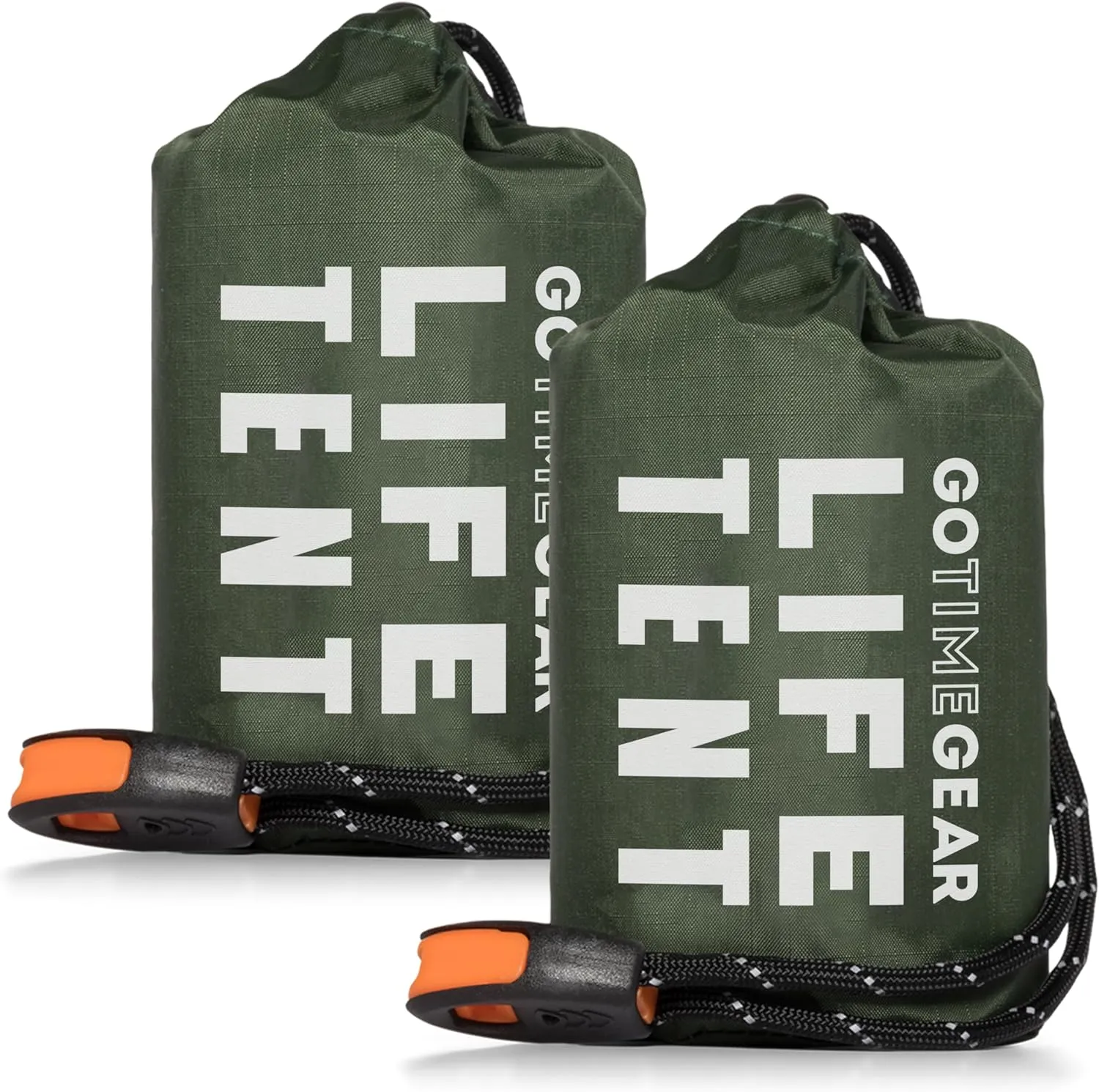 ITEM# 0098   Emergency Survival Shelter – 2 Person Emergency Tent – Use As Survival Tent, Emergency Shelter, Tube Tent, Survival Tarp - Includes Survival Whistle & Paracord (Watch Video)