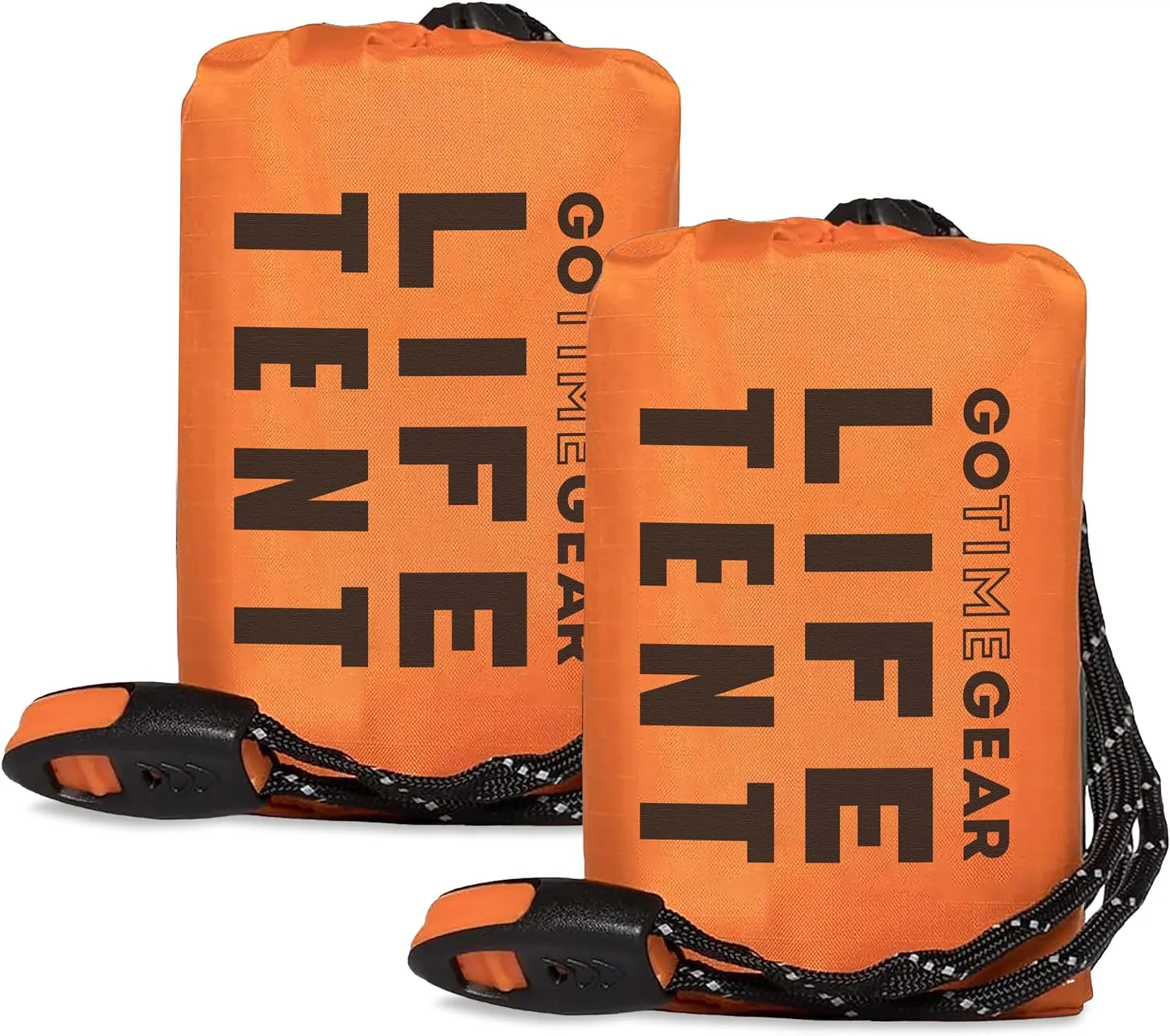ITEM# 0098   Emergency Survival Shelter – 2 Person Emergency Tent – Use As Survival Tent, Emergency Shelter, Tube Tent, Survival Tarp - Includes Survival Whistle & Paracord (Watch Video)