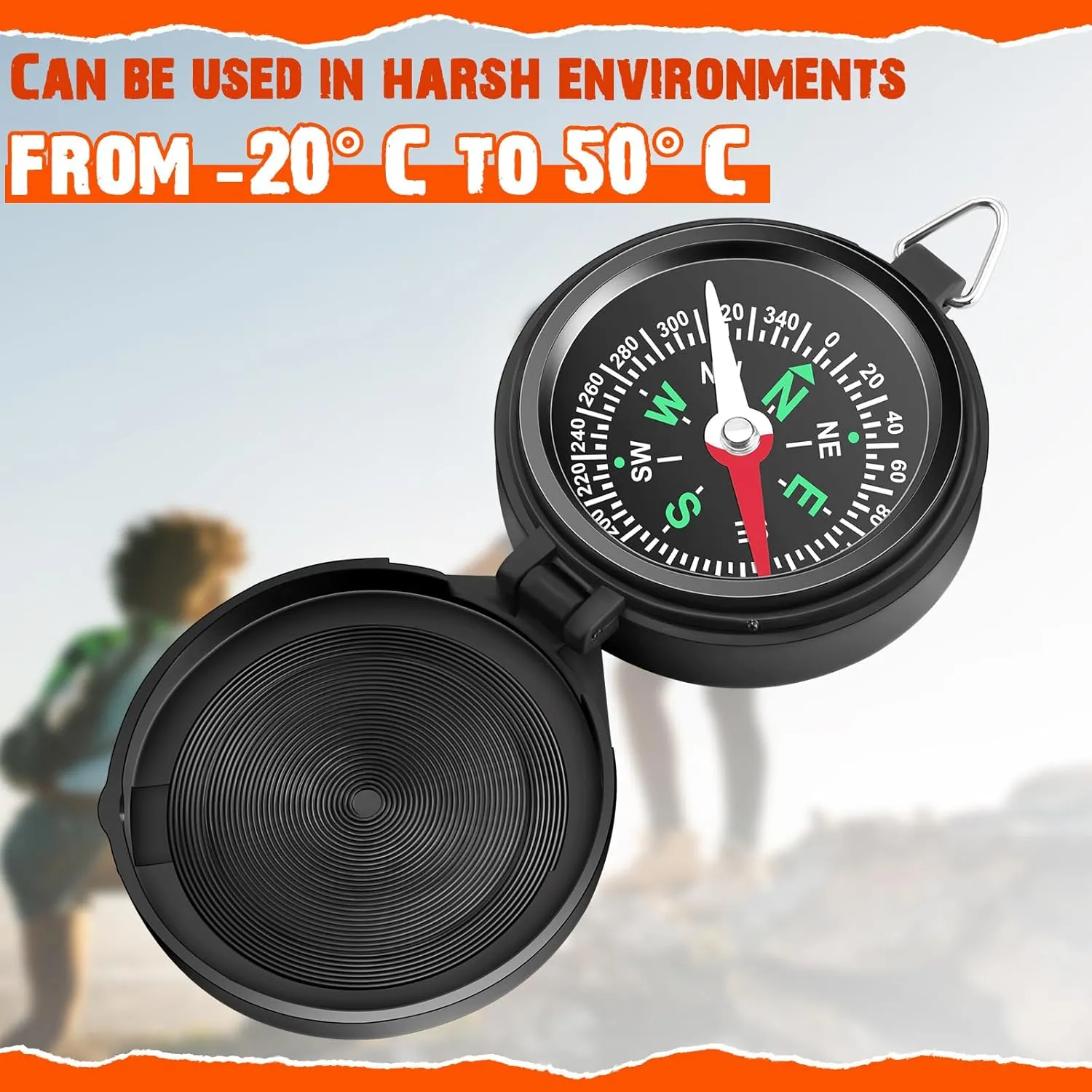 JaGely 24 Pcs Compass Bulk Gift Pocket Compass with Hanging Rope for Military Camping Survival Outdoor Hiking Hunting Climbing