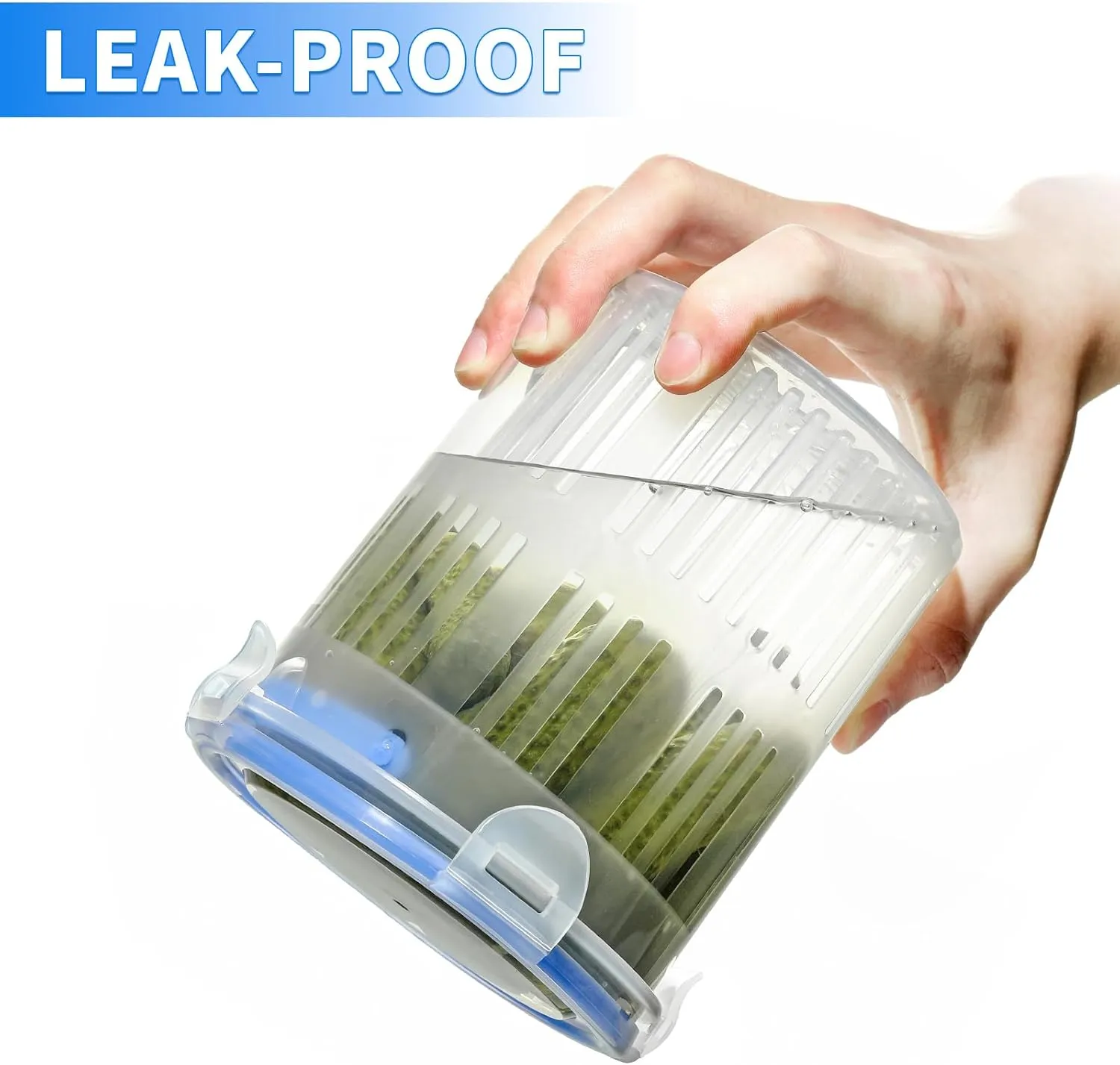 Jalapeno Container with Strainer Pickle Container with Strainer Large Pickle Jar Leak Proof and Lock It Lid 8 Pack (4S & 4M)